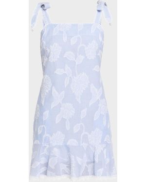 Generation Love Darcey Floral Stripe Mini Dress - Blue