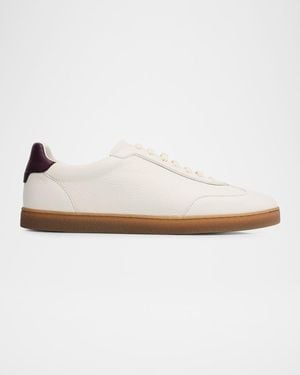 Brunello Cucinelli Deerskin Leather T-Toe Sneakers - Natural