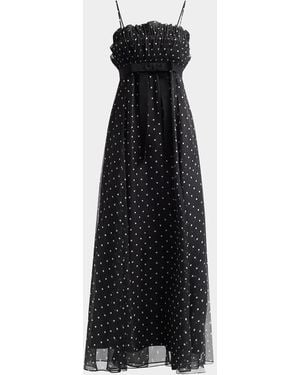Zimmermann Frill Pleated Maxi Dress - Black