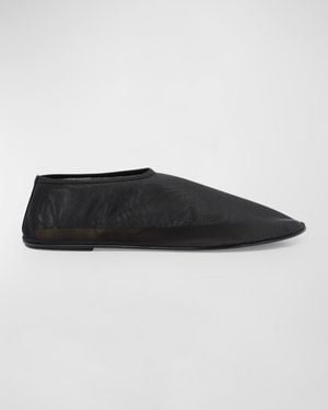 The Row Sheer Sock Nylon Flats - Natural