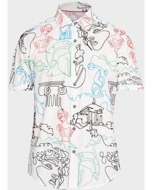 Robert Graham Apos;S Aristotle Short-Sleeve Shirt - White