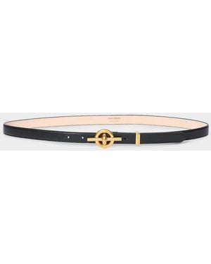 Balmain Calfskin T-Bar Belt - Multicolor