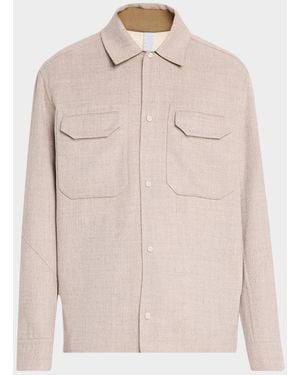 Sease Apos;S Double Wool-Cashmere Overshirt - Natural