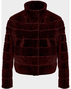 Gorski Reversible Textured Lamb Shearling Jacket