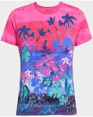 Johnny Was The Janie Favorite Ombre Floral Tee - Pink