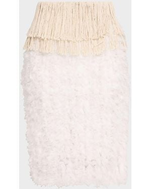 DIOTIMA Bambola Chiffon Pencil Skirt - Natural