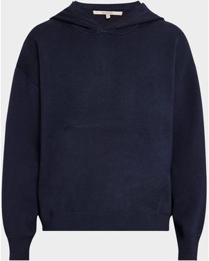 Hudson Jeans Double-Knit Hoodie - Blue