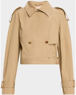 Sans Faff Chiltern Cropped Trench Jacket - Natural