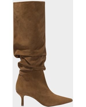 Jonathan Simkhai Jordi Suede Kitten-Heel Boots - Brown