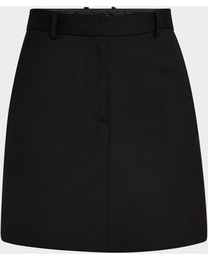 Argent A-Line Seasonless Wool Mini Skirt - Black