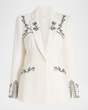 Cinq À Sept Soutache Embellished Cheyenne Blazer - Natural