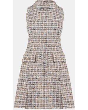 Shoshanna Charlotte Shimmer Tweed Mini Dress - Multicolor