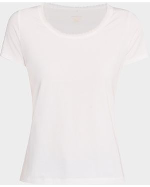 Kobi Halperin Ahava Cotton-Blend Scoopneck T-Shirt - White