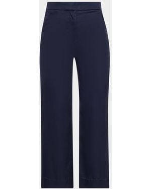 Veronica Beard Brixton Straight-Leg Pants - Blue