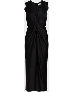 Prabal Gurung Lily Twist Front Midi Dress - Black