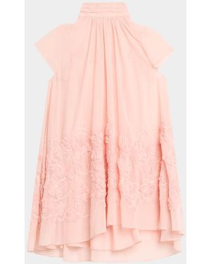 Jonathan Simkhai Aveil Embroidered Organza Mini Dress - Pink