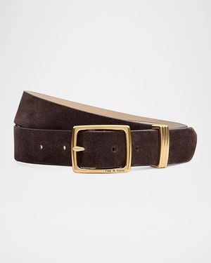 Rag & Bone X Boyfriend 2.0 Cut-To-Size Suede Belt - Brown