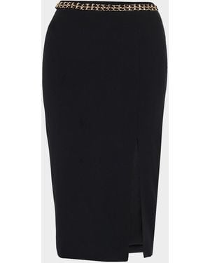 Generation Love Margery Chain Crepe Midi Skirt - Black