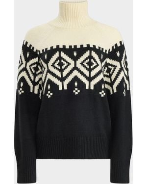Altuzarra Hamilton Fair Isle Turtleneck Sweater - Black