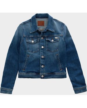 AG Jeans Robyn Cropped Denim Work Jacket - Blue