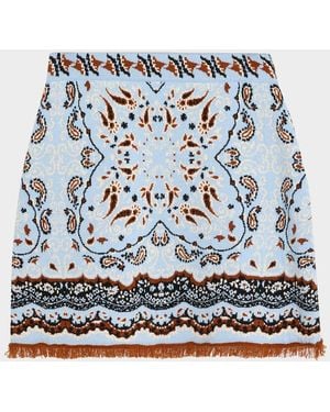 Cara Cara Lindy Jacquard Knit Wool-Blend Mini Skirt - Multicolor