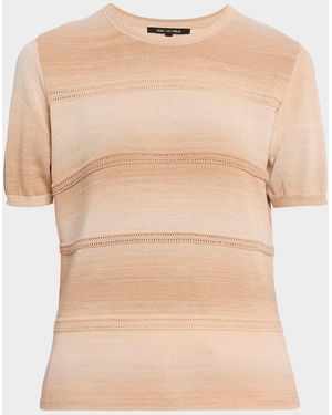 Kobi Halperin Hayden Striped Ombre Cotton Sweater - Natural