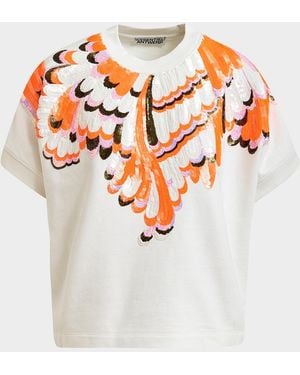 Essentiel Antwerp Jolies Embellished Short-Sleeve Sweatshirt - White