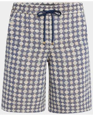 Amiri Ma Quad Boucle Drawstring Shorts - Blue