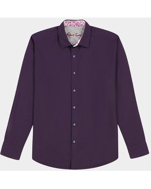 Robert Graham Odyssey Jacquard Stretch Sport Shirt - Purple