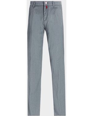 Kiton Apos;S Stretch-Cotton Straight-Leg Pants - Blue