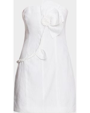 JBQ Lilah Linen Mini Dress - White