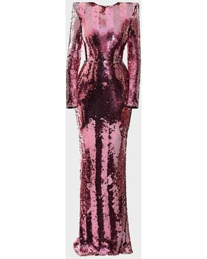 Zhivago The Past Returns Sequin Gown - Red