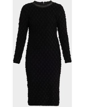 Kobi Halperin Apollo Fringed Chain-Trim Dress - Black
