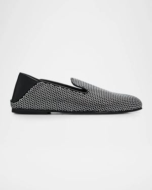 Giuseppe Zanotti Apos;S Suede Crystal-Embellished Loafers - Black