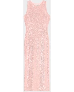 Prabal Gurung Sequined Halter Midi Tube Dress - Pink