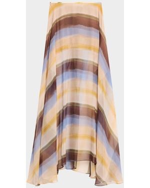 JBQ Keira Watercolor Stripe Maxi Skirt - Multicolor