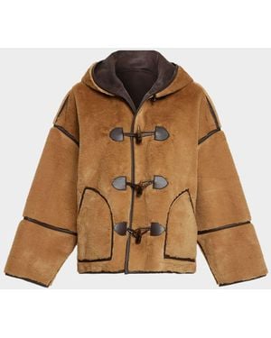 Ramy Brook Lucy Hooded Faux Fur Jacket - Brown