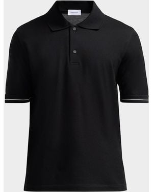 Ferragamo Apos;S Cotton Pique Short-Sleeve Polo Shirt - Black