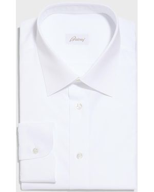 Brioni Closet Essential Solid Dress Shirt - White