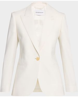 Givenchy Single-Breasted Slim Blazer Jacket - Natural