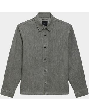 Theory Apos;S-Wash Denim Overshirt - Gray
