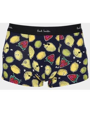 Paul Smith Apos;S Organic Cotton Lemon Boxer Briefs - White