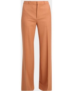 Chloé Wool Wide-Leg Pants - Orange