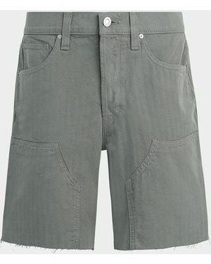 Hudson Jeans Apos;S Cotton Herringbone Carpenter Shorts - Gray