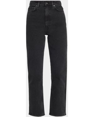 Anine Bing Jane High-Rise Slim Jeans - Black