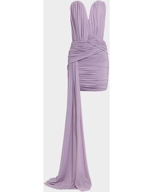 Et Ochs Vivienne Strapless Draped Mini Dress - Purple