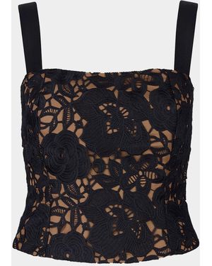 Smythe Lace Bustier With Removable Straps - Black