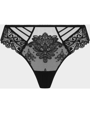 Lise Charmel Diva Glamour Embroidered Italian Briefs - Gray