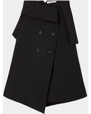 Rohe Deconstructed Trench Midi Skirt - Black