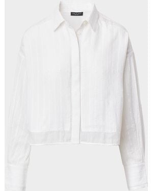 Rag & Bone Marin Cotton-Blend Cropped Shirt - White